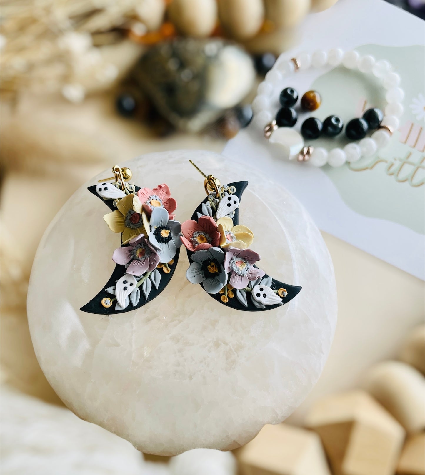 Celestial boo earrings