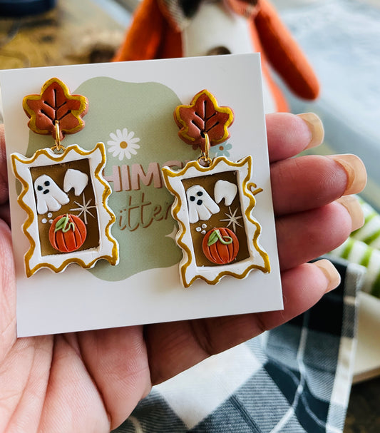 Spooky Post Stamp Earrings