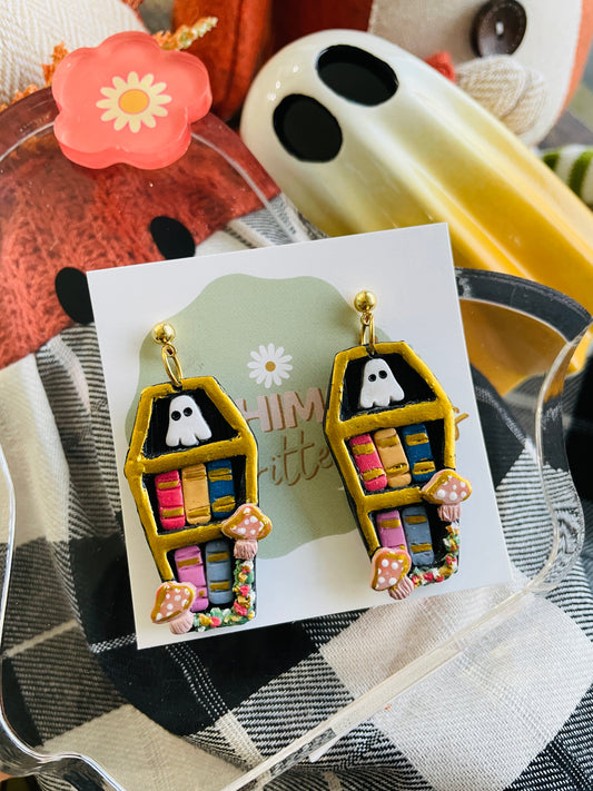 Miniature Coffins Book self Earrings