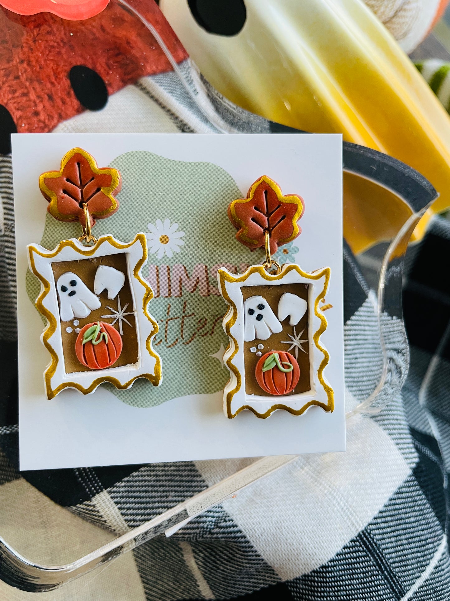 Spooky Post Stamp Earrings