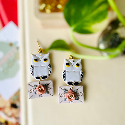 Owl post earrings